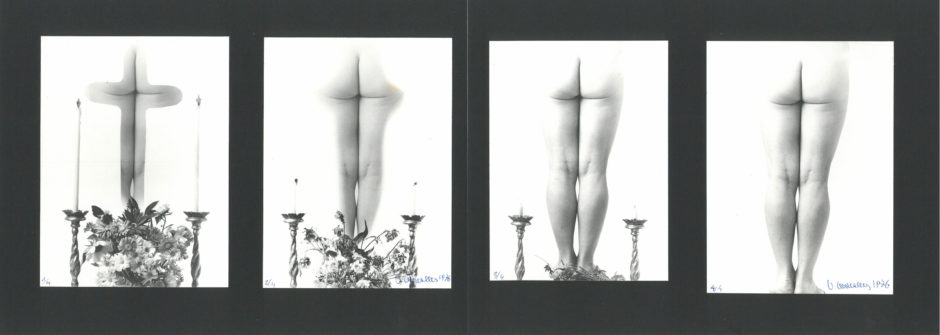 Verita Monselles, Ecce Homo, 1976, sequenza fotografica, cm 14,5x11 cad.