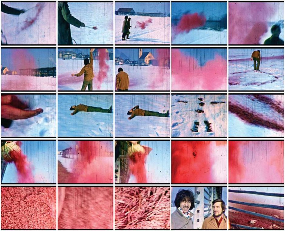 OHO group (Nasko Kriznar), Red Snow, 1969, 8 mm film, silent, colour film, 2'40'', Marinko Sudac Collection