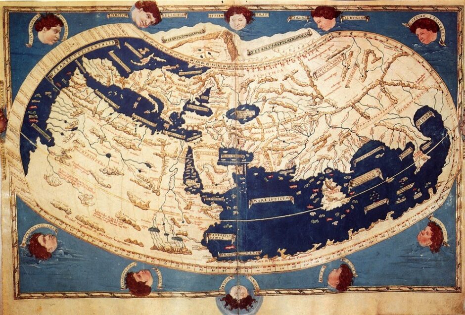 Carta del mondo per un'edizione del 1508 della Geografia di Tolomeo